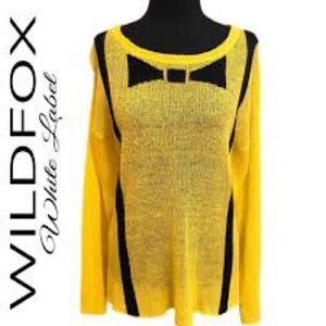 Wildfox Yellow Bow Sweater